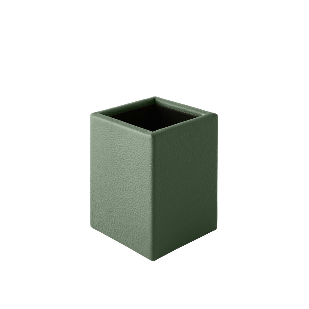 Portapenne in Pelle da Scrivania Atena di Eglooh - Vera Pelle Verde Salvia