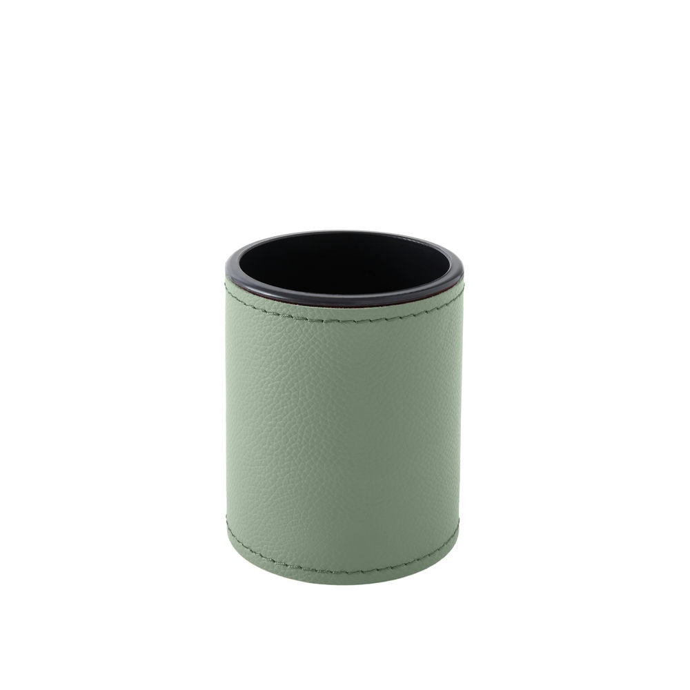 Portapenne in Pelle da Scrivania Zefiro di Eglooh - Vera Pelle Verde Salvia