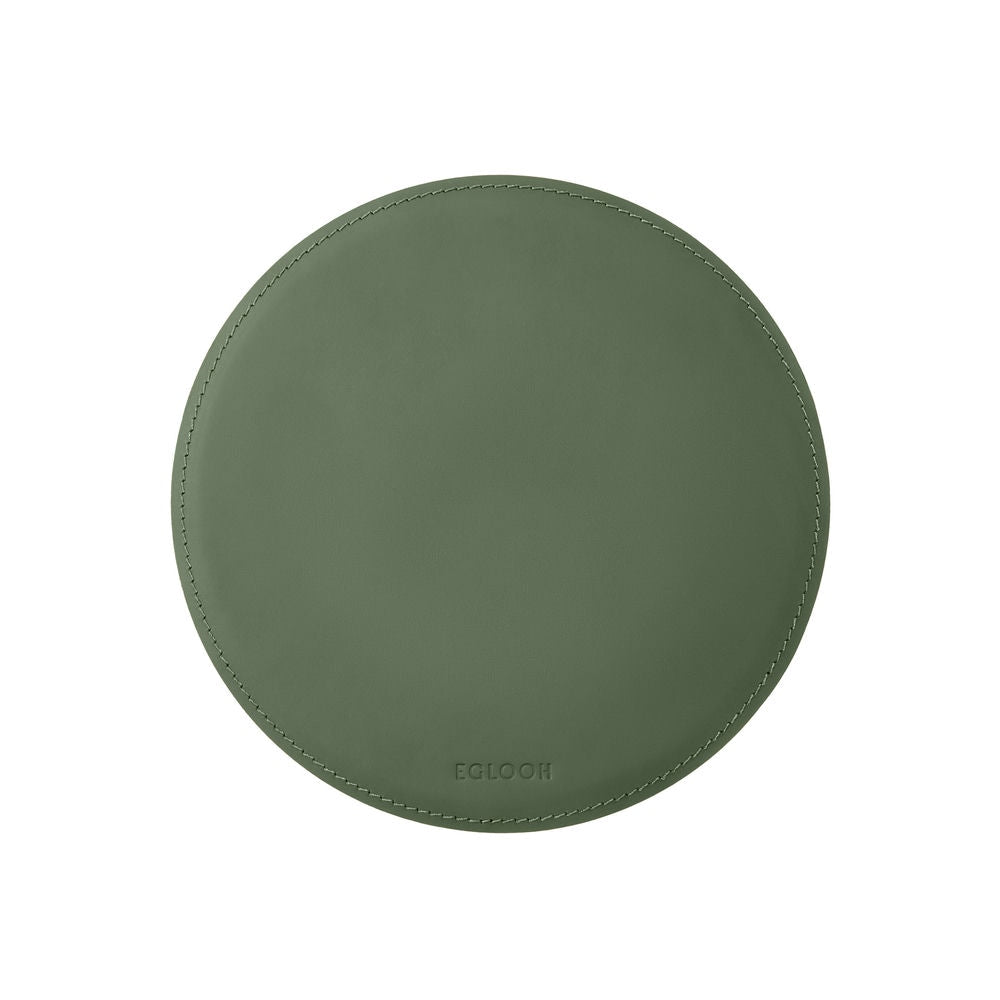 Tappetino Mouse Rotondo Atlante di Eglooh - Cuoio Verde