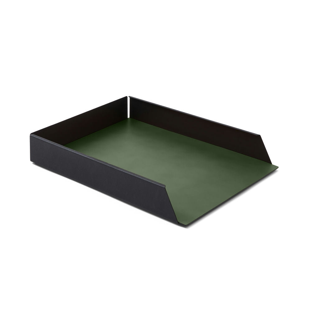 Vaschetta Portadocumenti Moire di Eglooh - Cuoio Verde