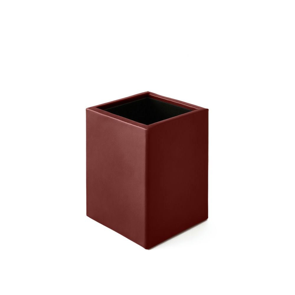 Portapenne da Scrivania Minerva di Eglooh - Cuoio Rosso Bordeaux
