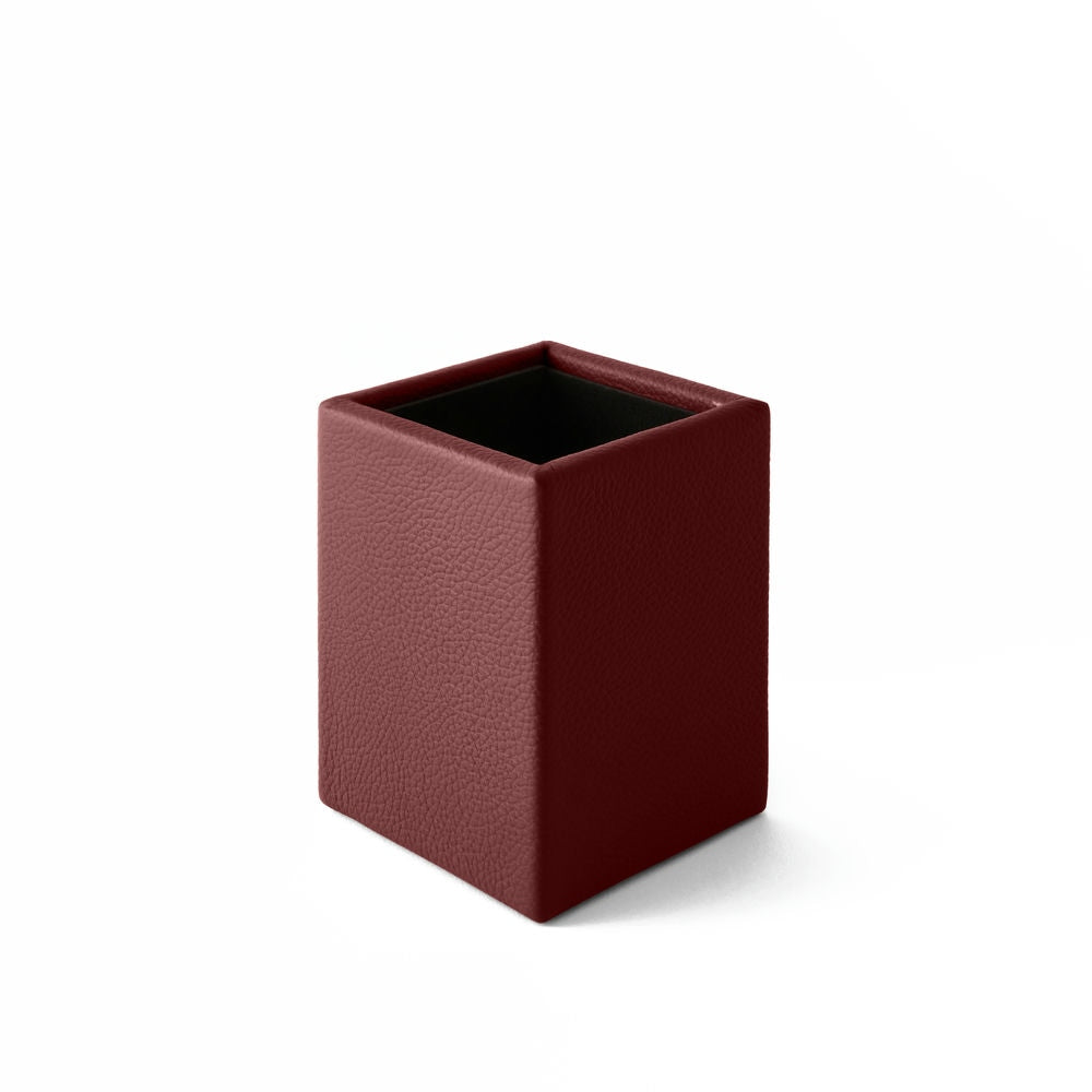 Portapenne in Pelle da Scrivania Atena di Eglooh - Vera Pelle Rosso Bordeaux