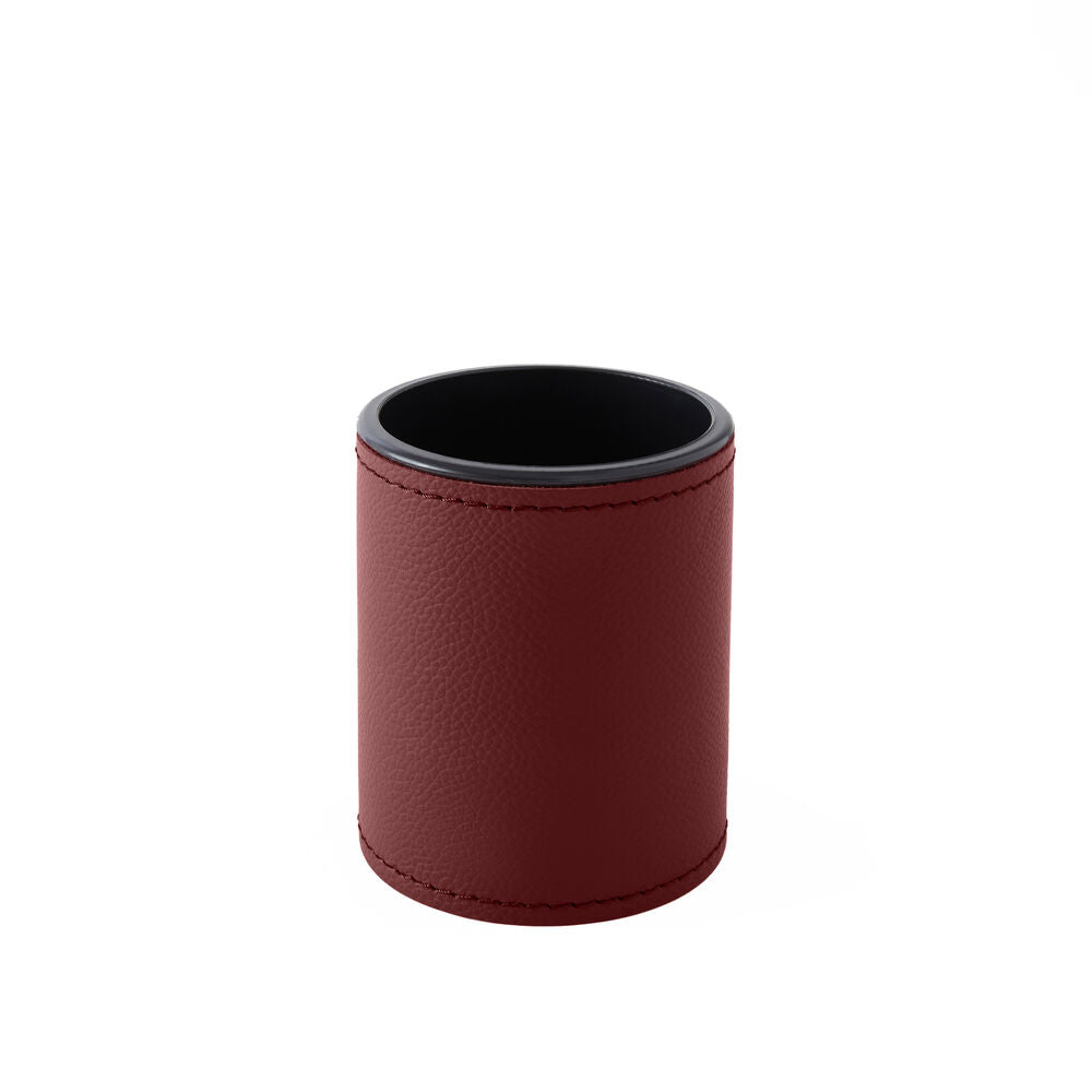 Portapenne in Pelle da Scrivania Zefiro di Eglooh - Vera Pelle Rosso Bordeaux