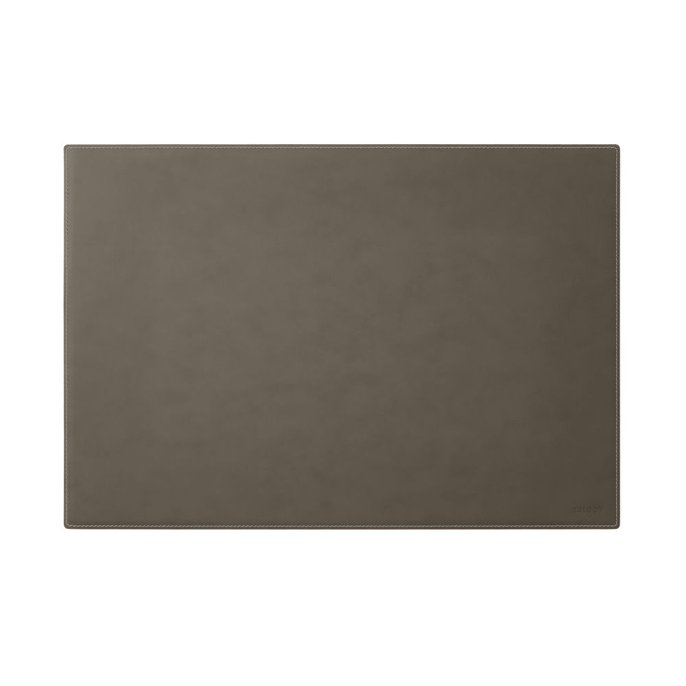 Sottomano Scrivania Mercurio Deluxe di Eglooh - Cuoio Grigio Talpa e Cuciture Bianche
