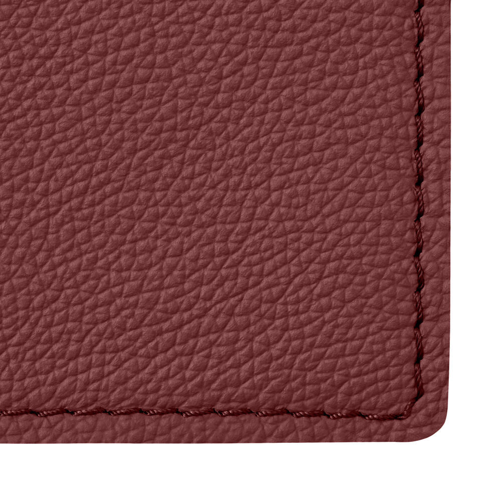 Sottomano in Pelle Palladio di Eglooh - Vera Pelle Rosso Bordeaux - Dettaglio Cucitura