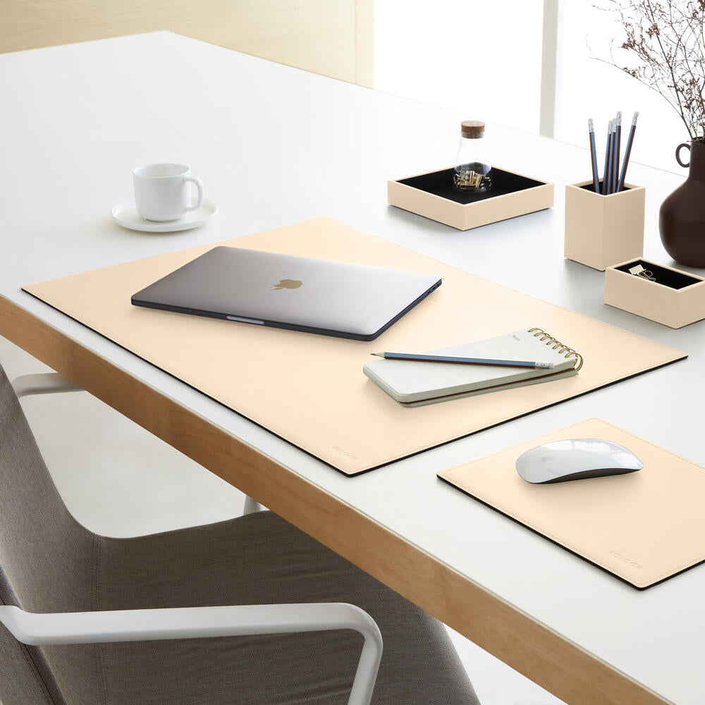 Svuotatasche Moderno Minerva di Eglooh- Cuoio Beige - Vista Tre Quarti
