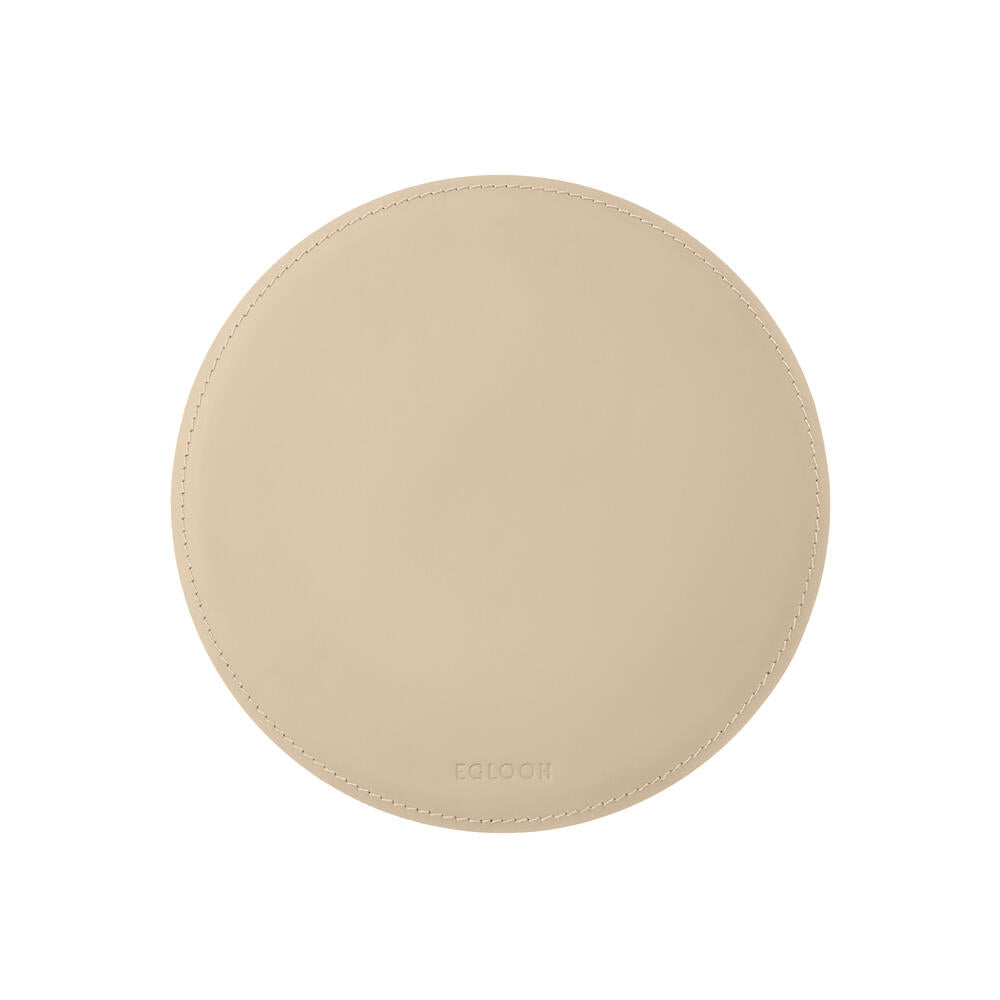 Tappetino Mouse Rotondo Atlante di Eglooh - Cuoio Beige