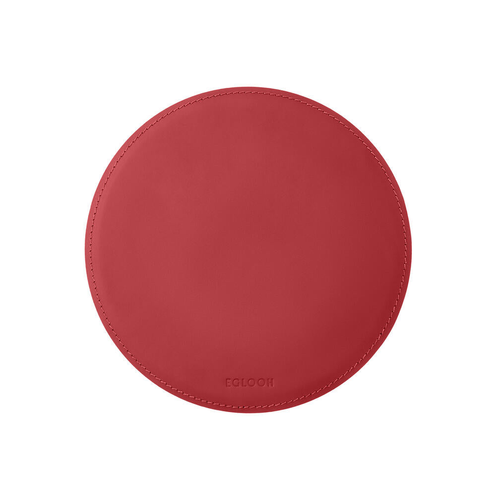 Tappetino Mouse Rotondo Atlante di Eglooh - Cuoio Rosso Ferrari