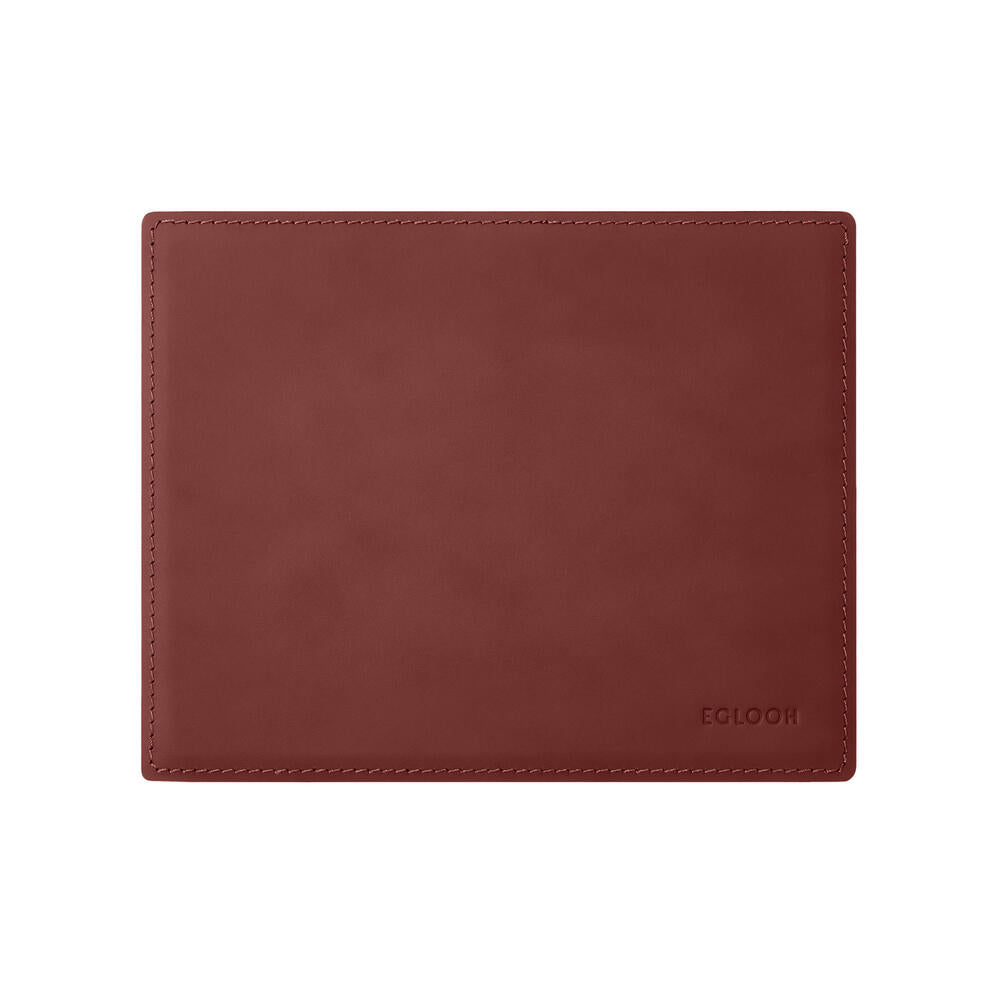 Tappetino Mouse Mercurio di Eglooh - Cuoio Rosso Bordeaux