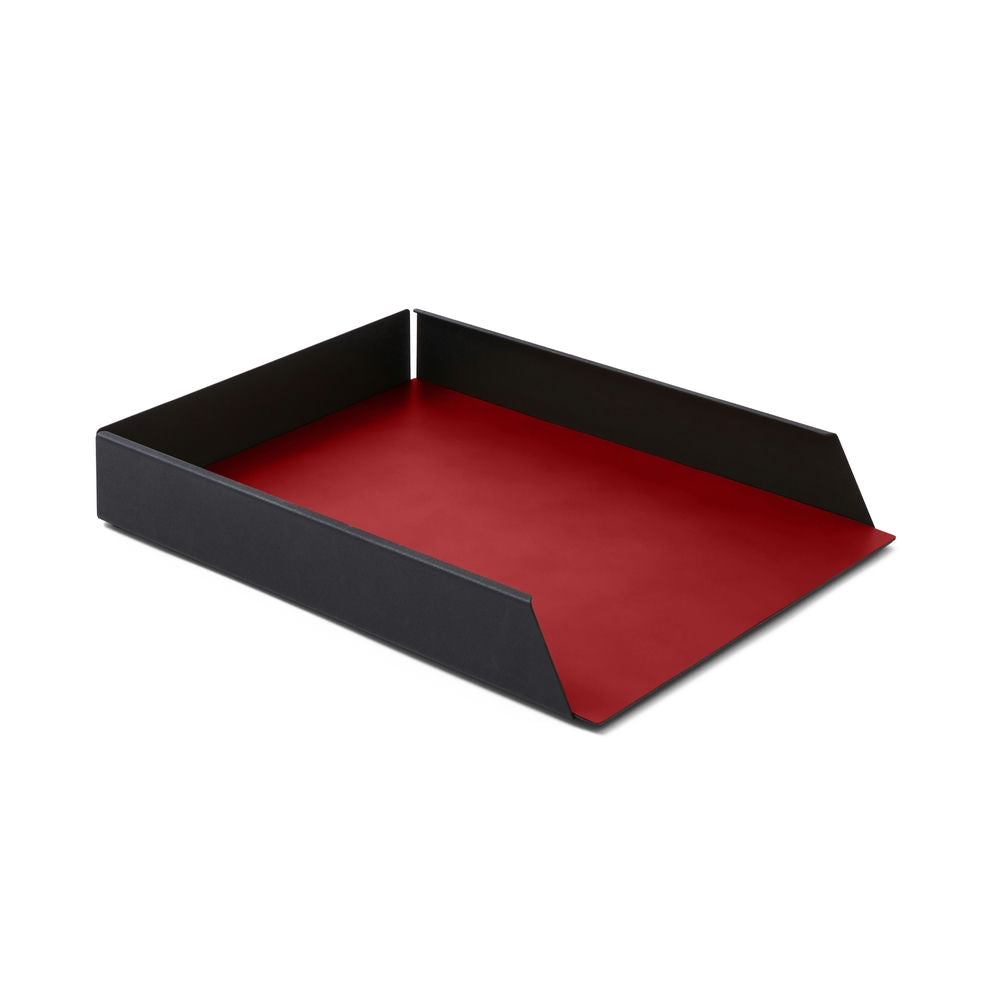 Vaschetta Portadocumenti Moire di Eglooh - Cuoio Rosso Ferrari