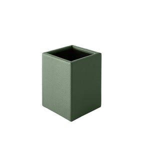 Portapenne in Pelle da Scrivania Atena di Eglooh - Vera Pelle Verde Salvia