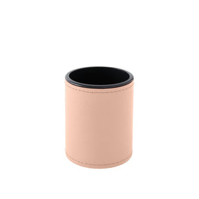 Portapenne in Pelle da Scrivania Zefiro di Eglooh - Vera Pelle Rosa Cipria