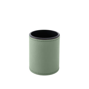 Portapenne in Pelle da Scrivania Zefiro di Eglooh - Vera Pelle Verde Salvia