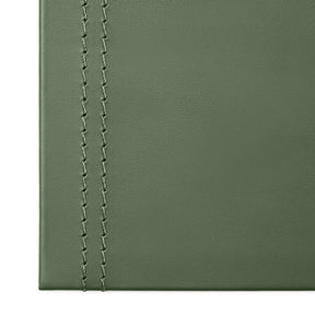 Sottomano Scrivania Clio di Eglooh - Cuoio Verde - Dettaglio Cucitura