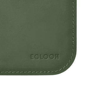Sottomano Scrivania Hermes di Eglooh - Cuoio Verde - Dettaglio Cucitura