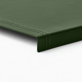 Sottomano Scrivania Urania di Eglooh - Cuoio Verde - Dettaglio Cucitura