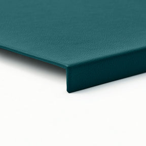 Sottomano in Pelle Adamantis di Eglooh - Vera Pelle Blu Petrolio - Dettaglio Bordo