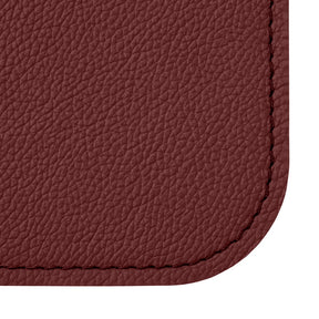 Sottomano in Pelle Oceano di Eglooh - Vera Pelle Rosso Bordeaux - Dettaglio Cucitura