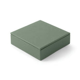 Svuotatasche Moderno in Pelle con Coperchio Atena di Eglooh - Vera Pelle Verde Salvia