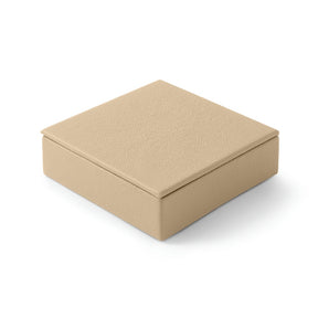 Svuotatasche Moderno in Pelle con Coperchio Atena di Eglooh - Vera Pelle Beige