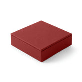 Svuotatasche Moderno in Pelle con Coperchio Atena di Eglooh - Vera Pelle Rosso Ferrari