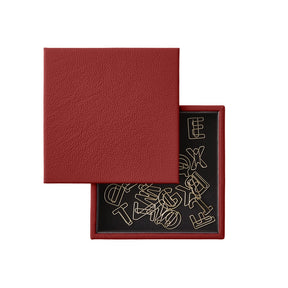Svuotatasche Moderno in Pelle con Coperchio Atena di Eglooh - Vera Pelle Rosso Ferrari - Dettaglio Coperchio