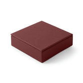 Svuotatasche Moderno in Pelle con Coperchio Atena di Eglooh - Vera Pelle Rosso Bordeaux
