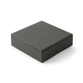 Svuotatasche Moderno in Pelle con Coperchio Atena di Eglooh - Vera Pelle Grigio Antracite