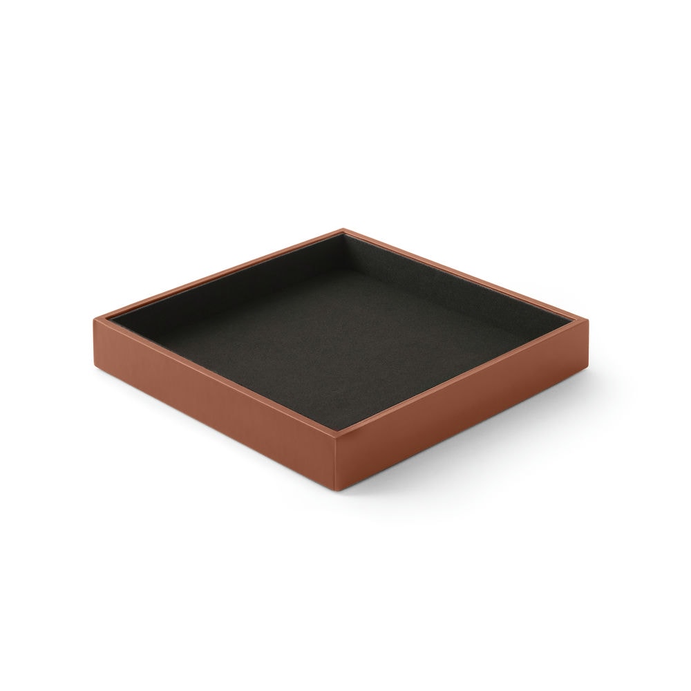 Eglooh - Atena - Paper Tray For Desk And Office Real Leather Dark Brown - View #10