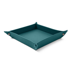 Svuotatasche Moderno in Pelle Iris di Eglooh - Vera Pelle Blu Petrolio