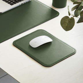 Tappetino Mouse Hermes di Eglooh - Cuoio Verde - Zoom Tre Quarti