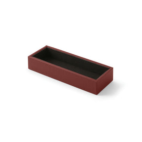 Vassoio Portapenne da Scrivania Minerva di Eglooh - Cuoio Rosso Bordeaux