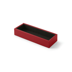 Vassoio Portapenne da Scrivania Minerva di Eglooh - Cuoio Rosso Ferrari