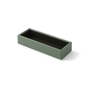 Vassoio Portapenne in Pelle da Scrivania Atena di Eglooh - Vera Pelle Verde Salvia