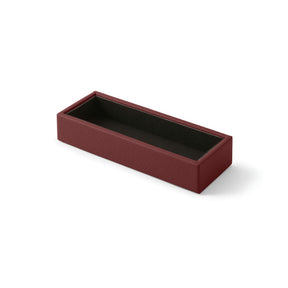 Vassoio Portapenne in Pelle da Scrivania Atena di Eglooh - Vera Pelle Rosso Bordeaux