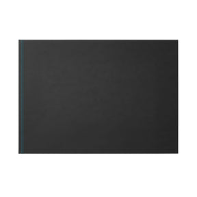 Sottomano Scrivania Clio Deluxe di Eglooh - Cuoio Nero e Cuciture Azzurre