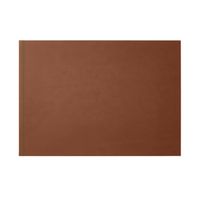 Sottomano Scrivania Clio Deluxe di Eglooh - Cuoio Marrone Naturale e Cuciture Verdi