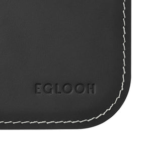 Sottomano Scrivania Hermes Deluxe di Eglooh - Cuoio Nero e Cuciture Bianche - Dettaglio Cucitura