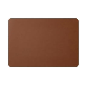 Sottomano Scrivania Hermes Deluxe di Eglooh - Cuoio Marrone Naturale e Cuciture Azzurre