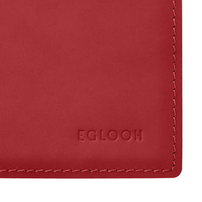 Sottomano Scrivania Mercurio di Eglooh - Cuoio Rosso Ferrari - Dettaglio Cucitura