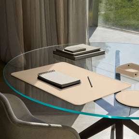 Svuotatasche Moderno Perseo di Eglooh - Cuoio Beige - Vista Tre Quarti