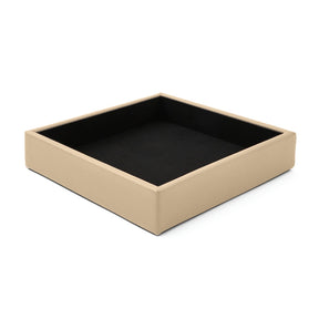 Svuotatasche Moderno in Pelle Atena di Eglooh - Vera Pelle Beige
