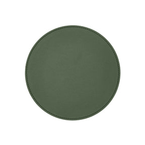 Tappetino Mouse Rotondo in Pelle Apollo di Eglooh - Vera Pelle Verde