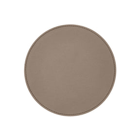 Tappetino Mouse Rotondo in Pelle Apollo di Eglooh - Vera Pelle Grigio Talpa