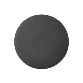 Tappetino Mouse Rotondo Atlante di Eglooh - Cuoio Grigio Antracite