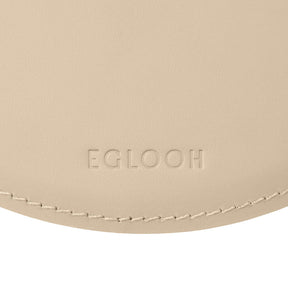 Tappetino Mouse Rotondo Atlante di Eglooh - Cuoio Beige - Dettaglio Cucitura