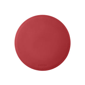 Tappetino Mouse Rotondo Atlante di Eglooh - Cuoio Rosso Ferrari
