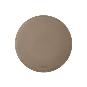 Tappetino Mouse Rotondo Atlante di Eglooh - Cuoio Grigio Tortora