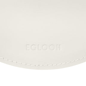 Tappetino Mouse Rotondo Atlante di Eglooh - Cuoio Bianco - Dettaglio Cucitura