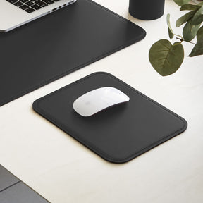 Tappetino Mouse Hermes di Eglooh - Cuoio Nero - Zoom Tre Quarti